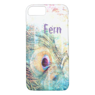 Funda Para iPhone 8/7 Bonito como pluma de pavo real