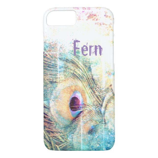 Funda De Case-Mate Para iPhone Bonito como pluma de pavo real (Reverso)
