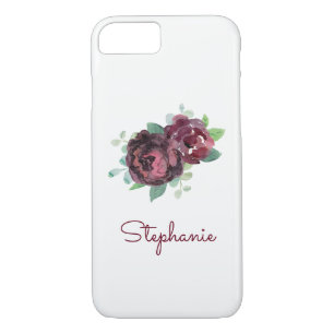 Funda Para iPhone 8/7 Bonito de Rosas de Borgoña