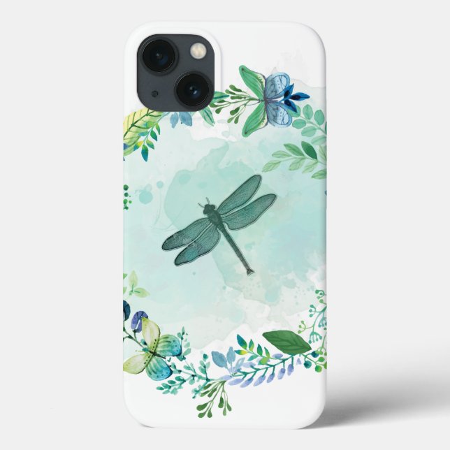 Funda De Case-Mate Para iPhone Bonito Dragonfly Butfly Art (Reverso)