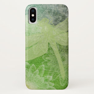 Funda Para iPhone X Bonito Dragonfly Green Art