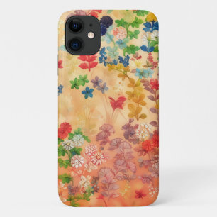 Funda Para iPhone 11 Bonito Estilo Vintage Flor Jardín Arte