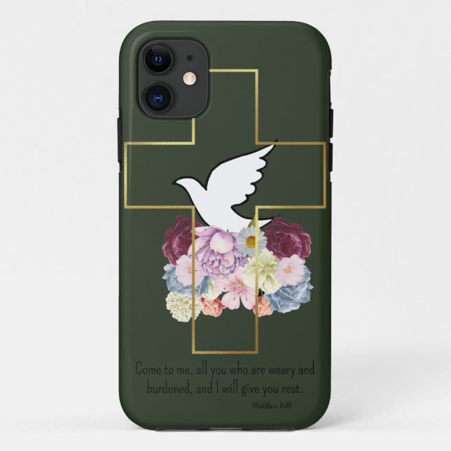 Funda De Case-Mate Para iPhone Bonito estuche para teléfono verde oscuro (Reverso)