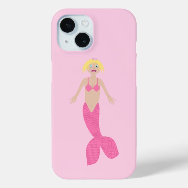 Funda De Case-Mate Para iPhone Bonito Fantasía rosa Mermaid (Reverso )
