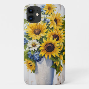 Funda Para iPhone 11 Bonito Flor de girasol Arreglo Floral
