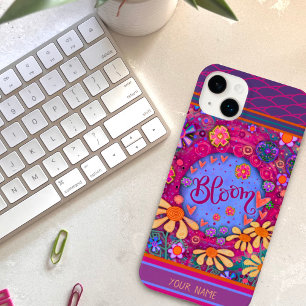 Funda Para iPhone 14 Plus De Case-Mate Bonito Floral rosa Bloom Corazón Inespiritividad N