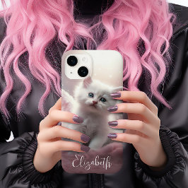 Funda Para iPhone 14 De Case-Mate Bonito Gatito Rosado