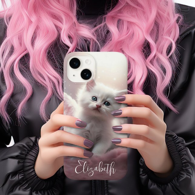 Funda De Case-Mate Para iPhone Bonito Gatito Rosado (Subido por el creador)