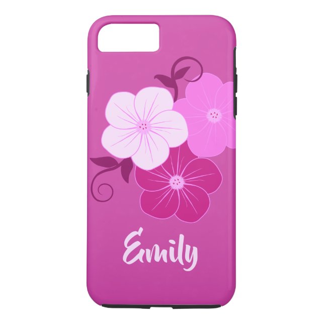 Funda De Case-Mate Para iPhone Bonito Ilustracion floral (Reverso)