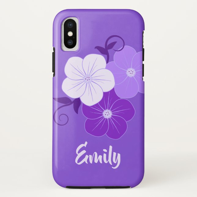 Funda De Case-Mate Para iPhone Bonito Ilustracion floral (Reverso)