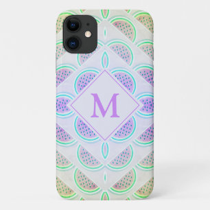 Funda Para iPhone 11 Bonito Lilac Monnogram Watermelon