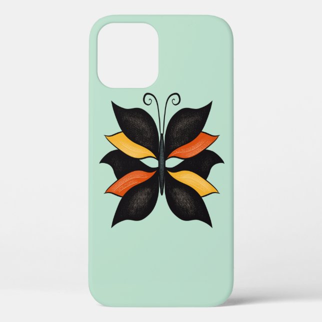 Funda De Case-Mate Para iPhone Bonito Mariposa Resumen Arte (Reverso )