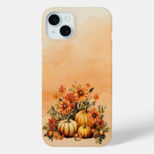 FUNDA PARA iPhone 15 MINI BONITO OTOÑO AMARILLO Y PUMPKINS NARANJAS