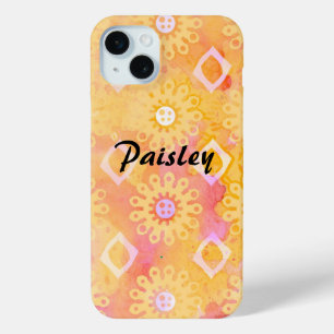Funda Para iPhone 15 Mini Bonito Pastel acuarela