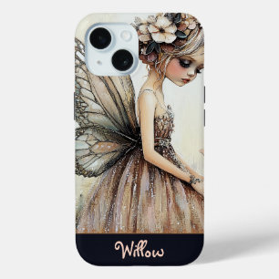 Funda Para iPhone 15 Bonito Pastel de hadas florales rosas personalizad