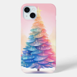 FUNDA PARA iPhone 15 MINI BONITO PASTEL HOLIDAY NAVIDAD ÁRBOL