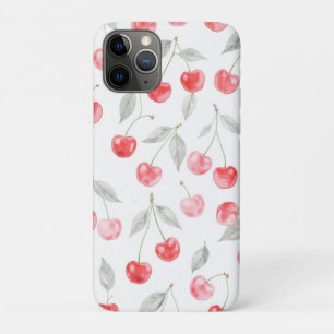 Funda Para iPhone 11 Pro Bonito Patrón de fruta de cerezo