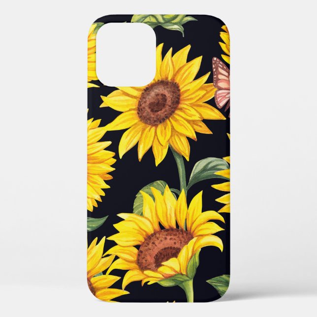 Funda De Case-Mate Para iPhone Bonito patrón de girasoles (Reverso )