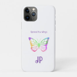 Funda Para iPhone 11 Pro Bonito Púrpura Esparce Tus Alas Mariposa