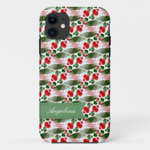 Bonito Red Love Hearts Pattern iPhone 5 Funda