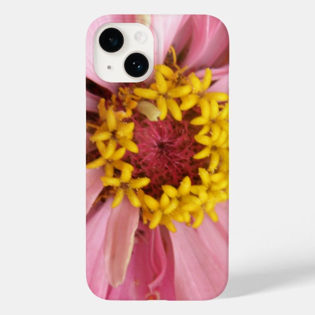 Funda De Case-Mate Para iPhone Bonito Rosa Zinnia (Reverso )