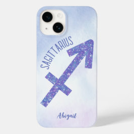 Funda Para iPhone 14 De Case-Mate Bonito Sagittarius Rótulo Purple personalizado