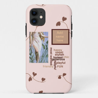 Funda Para iPhone 11 Bonito Vintage Art Fairy Flowers - Añadir nombres