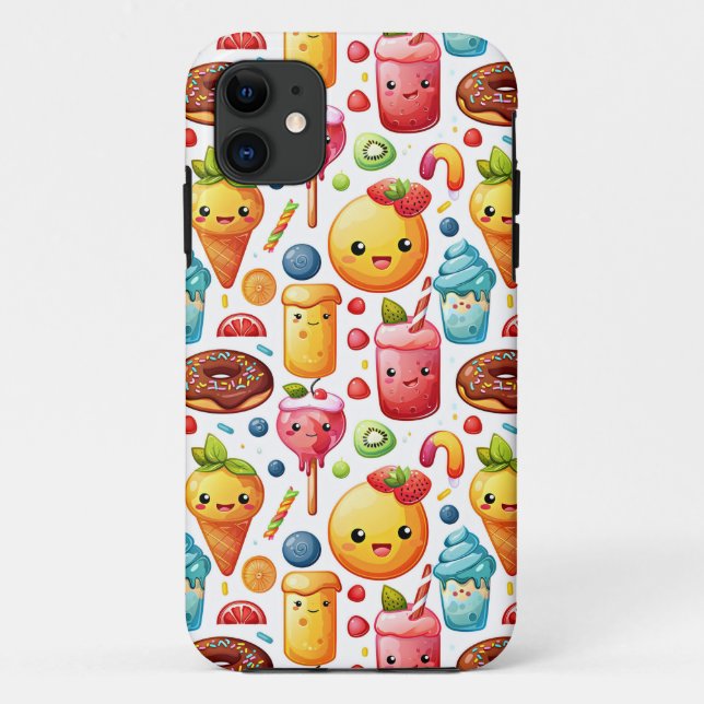 Funda De Case-Mate Para iPhone Bonitos dulces alegres y graciosos (Reverso)