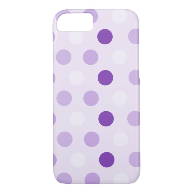 Funda De Case-Mate Para iPhone Bonitos puntos de Polka Lavender (Reverso)