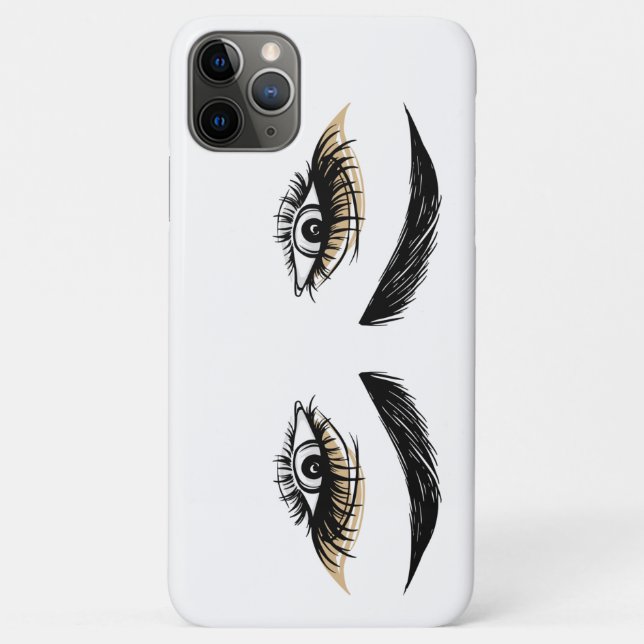 Funda De Case-Mate Para iPhone Bonitos Salón De Belleza Maquillaje Eyelash Lantaz (Reverso)