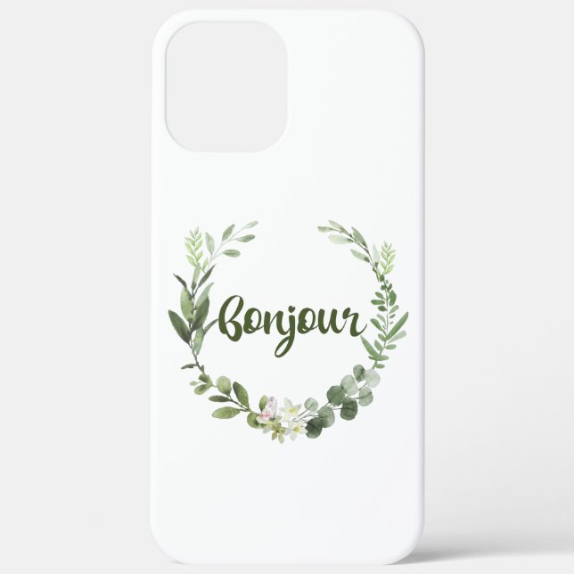 Funda De Case-Mate Para iPhone Bonjour Hello French (Reverso )