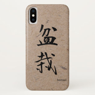 Funda Para iPhone X Bonsai en kanji japonés sobre papel hecho a mano