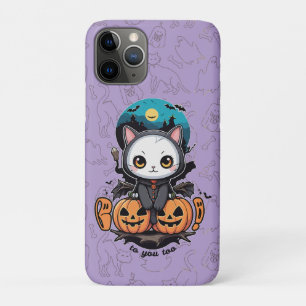 Funda Para iPhone 11 Pro Boo a ti también   Alas y calabaza de gatos