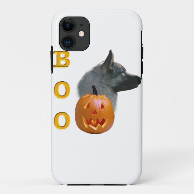 Funda De Case-Mate Para iPhone Boo noruego Elkhound Halloween (Reverso)