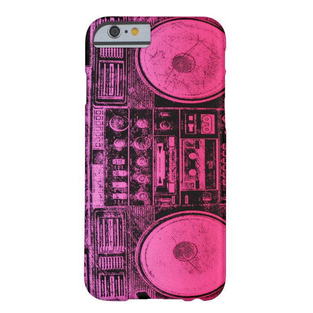 Funda De Case-Mate Para iPhone Boombox rosado (Reverso)