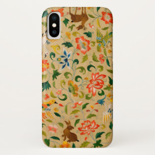 Funda Para iPhone X Bordado de Animales con Crewel Antiguo: Tapiz Anti