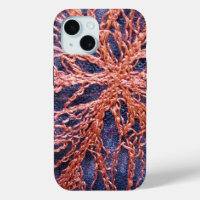 bordado de arte de boho floral de naranja indigo q