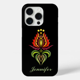 Funda Para iPhone 15 Pro Bordado de Fancy Mantle - Arte folclórico húngaro