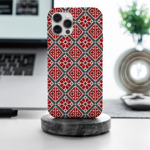 Funda Para iPhone 15 Pro Max Bordado étnico eslavo, tradicional balcánico