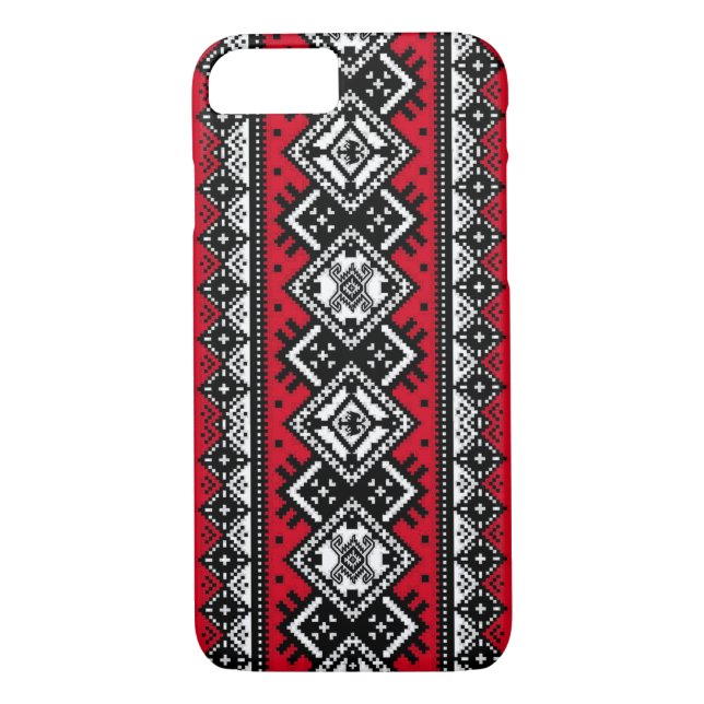 Funda De Case-Mate Para iPhone Bordado rojo (Reverso)