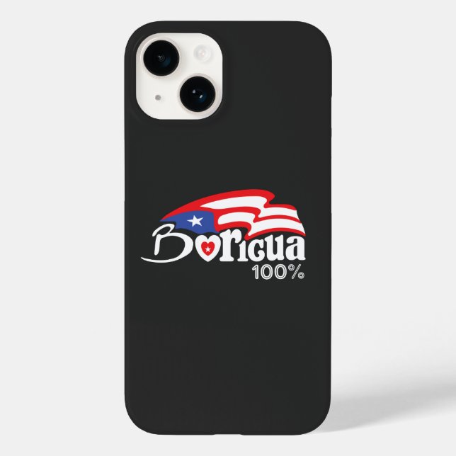 Funda De Case-Mate Para iPhone Boricua 100% Puerto Rico iPhone 14 Funda (Reverso )