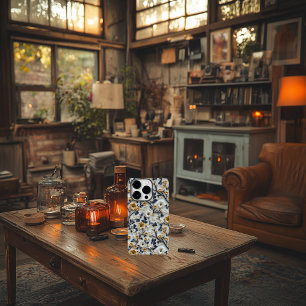 Funda Para iPhone 14 Pro De Case-Mate Borrador de oro, blanco y negro personalizado