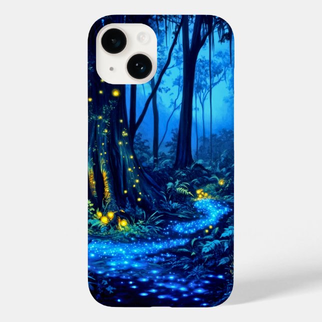 Funda De Case-Mate Para iPhone Bosque Bioluminiscente (Reverso )
