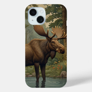 Funda Para iPhone 15 Bosque de bosque rústico de ganso boho