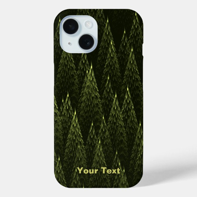 Funda De Case-Mate Para iPhone Bosque de Conifer Fractal (Reverso )
