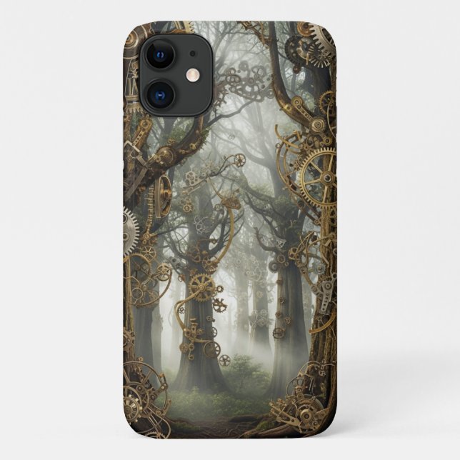 Funda De Case-Mate Para iPhone Bosque de Engranajes  (Reverso)
