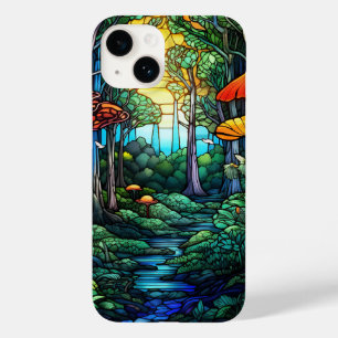 Funda Para iPhone 14 De Case-Mate bosque de fantasía de vidrio manchado lindo