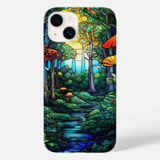 Funda Para iPhone 14 De Case-Mate bosque de fantasía de vidrio manchado lindo