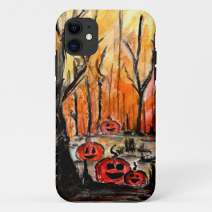 Funda Para iPhone 11 Bosque de Halloween