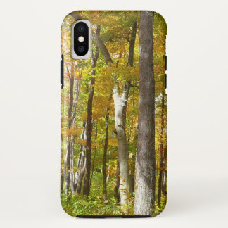 Funda Para iPhone XS Bosque de hojas amarillas paisaje otoñal